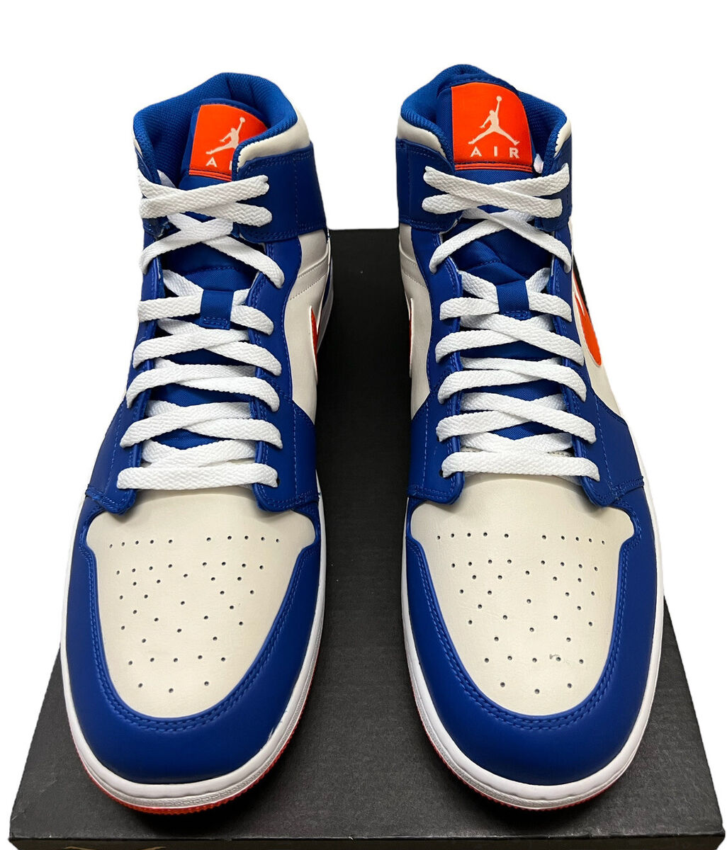 Nike Air Jordan 1 Mid Knicks White Orange Blue FD1029-400 Nike Air Jordan 1 Mid Knicks White Orange Blue FD1029-400