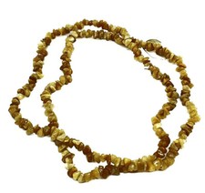 *Rare* Gorgeous Vintage Yellow Agate Chip Beaded 24 Inch Necklace!!