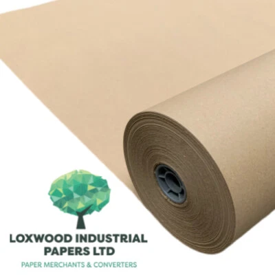 LOXWOOD INDUSTRIAL PAPERS LTD 100gsm Heavy Duty Brown kraft wrapping parcel packaging paper roll 900mm x 220m