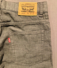 Boys Levis 511 Jeans Slim Fit Pants 16R 28x28 Gray Straight Leg Mid Rise NICE 