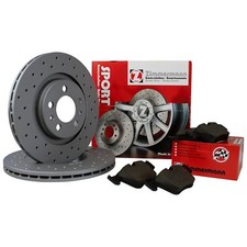 ZIMMERMANN SPORT BREMSEN SET HINTEN 2 BREMSSCHEIBEN Ø256 + 4 BREMSBELÄGE Audi A3