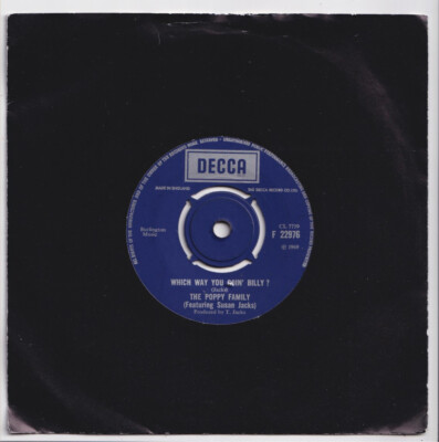 (nZ567) The Poppy Family, Which Way You Goin' Billy? - 1969 - 7'' vinyl