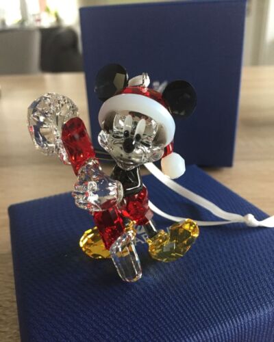 Swarovski ,2016 Mickey Mouse Christmas Ornament, With candy Cane. Art No 5135938 - Picture 1 of 5