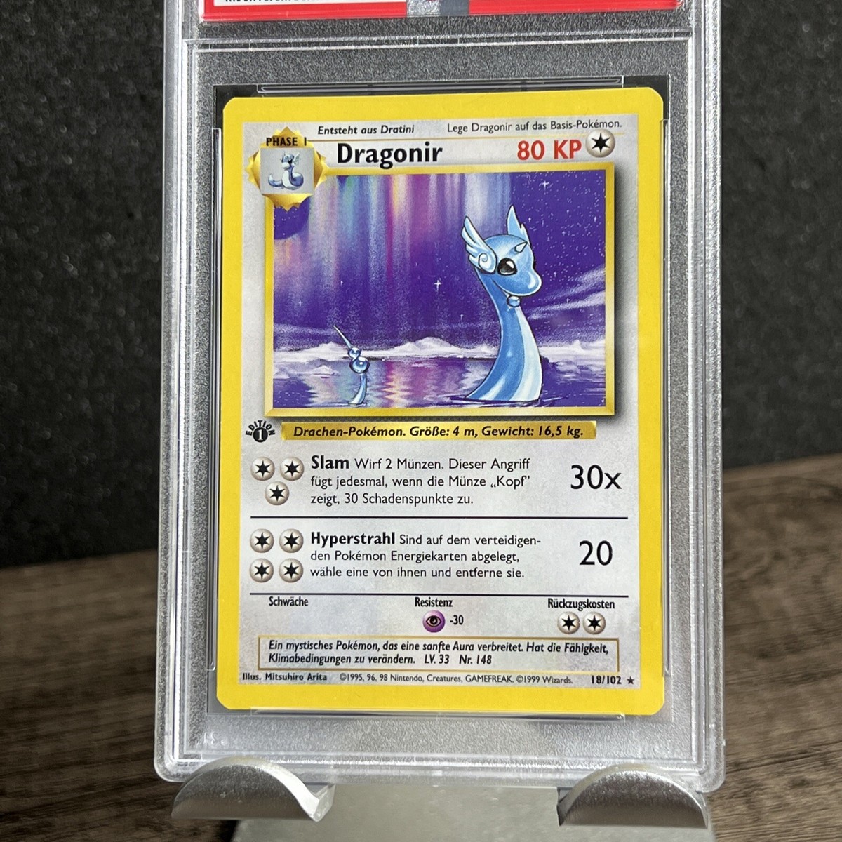 1st Edition German Dragonair 18/102 Dragonir Rare Pokemon Card