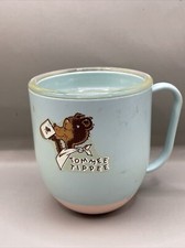 Vintage 1950's Tommee Tippee Self Righting Sippy Cup Turquoise and Pink GA10