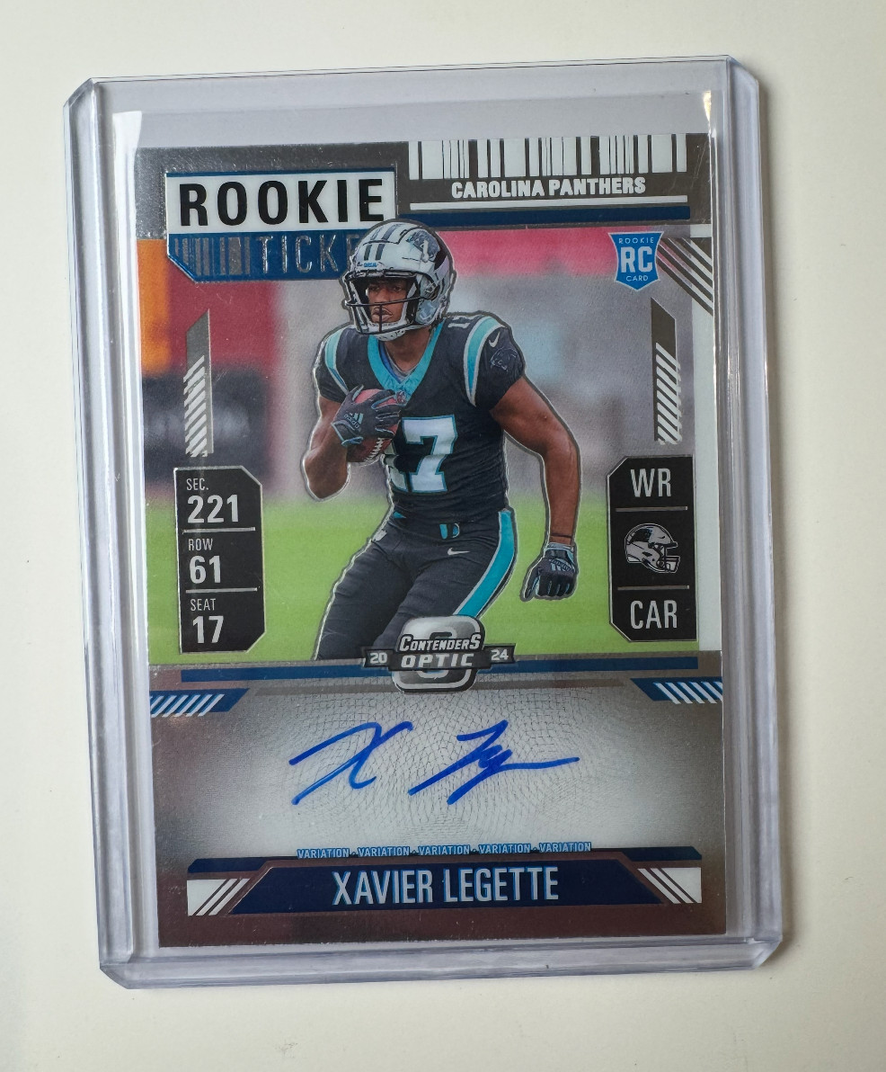 2024 Panini Contenders Optic Xavier Legette Rookie Ticket Auto