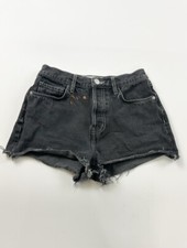 Current Elliott Shorts Women s 27 Black Denim Cut Off Jean Paint Stain
