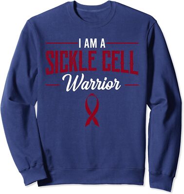 I Am A Sickle Cell Warrior Awareness Ribbon Blood Unisex Crewneck Sweatshirt