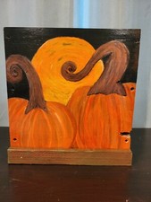 Pumpkin Wooden Hand Painting