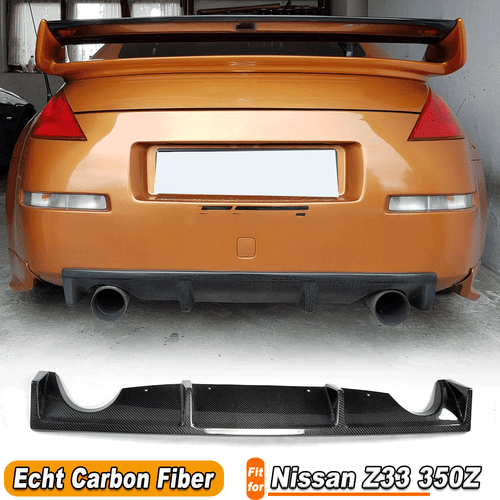 Für Nissan Z33 350Z Convertible Coupe Carbon Diffusor Heck Ansatz hinten Spoiler - Afbeelding 1 van 10