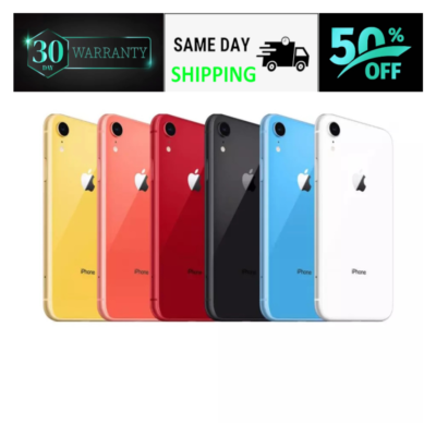 Apple iPhone XR 64GB 4G LTE Unlocked Verizon iOS T-Mobile Black