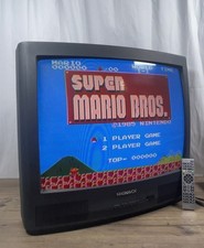 Vtg 1996 Magnavox 25 Retro Gaming Crt Tv Rear Av Inputs Television W/remote