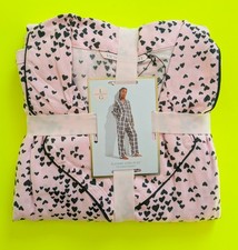 Victoria's Secret Pink Small Hearts Pajamas PJ Set Size L Regular