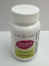 Geri Care - Vitamin E - 180mg - 100 Softgels - BB:10/2026