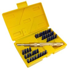 38pc Letters & Numbers Stamping Tool Set Security Stamp Marking Kit & Case