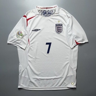 ENGLAND UMBRO 2006 WORLD CUP FOOTBALL SOCCER HOME JERSEY #7