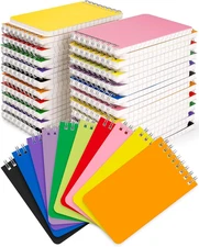 Mini Spiral Notebooks Bulk 3X5 Inch Memo Pads, 50 Packs Small Notepad Top Bound,