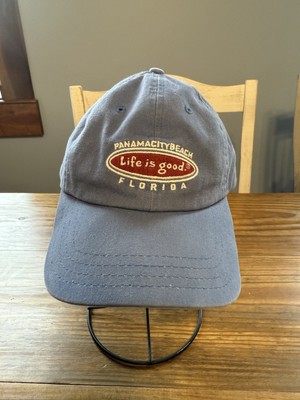 Life Is Good Baseball Cap Strapback Hat Men OSFA Blue Panama City Beach Florida