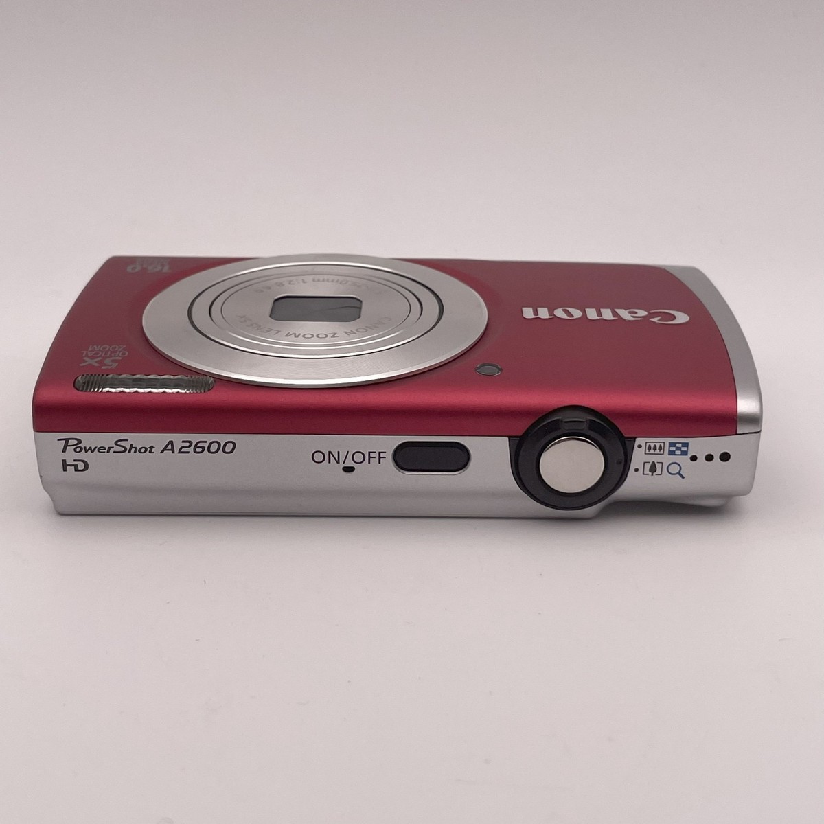 Canon PowerShot A2600 16.0MP Digital Camera – Red – Working