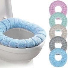 Soft Bathroom Toilet Seat Cover Pad Cushion Closestool Warmer Cover Mat Washable