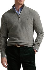 Polo Ralph Lauren Gray Luxury Blend Regular 1/4 Zip Pullover X-Large