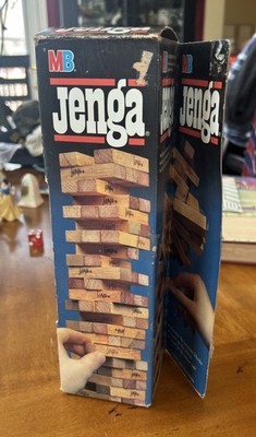 Vintage Original JENGA Classic Game 1986 Complete in Box 4793 Milton Bradley