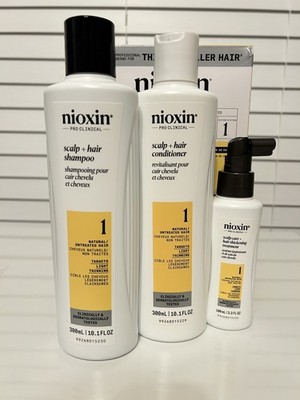 Nioxin Scalp + Hair Thickening System 1 Kit Targets Light Thinning 10.1 fl oz 