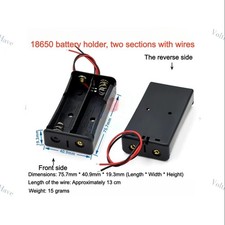 10PCS 18650 Battery Holder, Two Sections with Wires Fast Shipping New