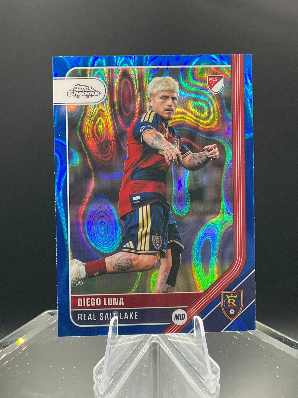 2026 Topps Chrome MLS RARE BLUE LAVA REFRACTOR #50 Diego Luna - Real Salt Lake