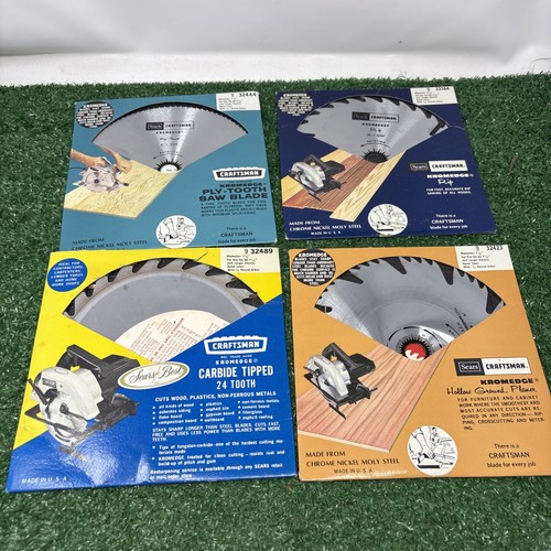 Sears Craftsman 7 1/4" Kromedge Saw Blades 324289 32444 32564 32423 USA Vintage