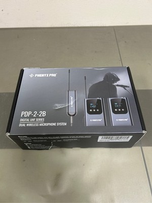 Phenyx Pro Dual Digital Wireless Microphone System, Portable Mini Receiver, 2x15