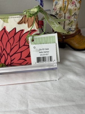 Vera Bradley Hello Dahlia Zip ID Case NWT - Retired Pattern - Card