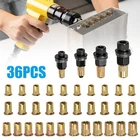 36 PCS Manual Rivet Nut Gun Kit For M6- M12 Threaded Insert Tool Automotive DIY