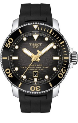 Tissot Men's Seastar 2000 Professional Watch with Gray Dial and Rubber Strap
