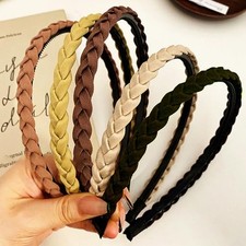 5 Pack Braided Headbands for Women Head Bands Beige/Yellow/Khaki/Brown/Coffee