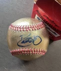 David Justice Signed Official MLB Gold Cleveland Baseball JSA Authenticated