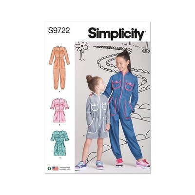 Children's and Girls' Jumpsuit, Romper and Dress Sewing Pattern Kit, Code S97...