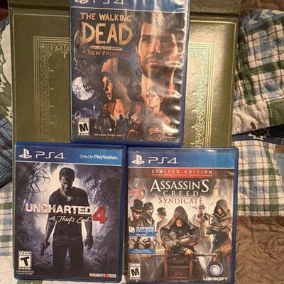 PS4 Game Lot: The Walking Dead A New Frontier, Uncharted 4, Assassin's Creed Sy 
