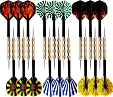Steel Tip Darts Set,Professional Darts Metal Tip,Metal Darts for Dartboard,18 Pc