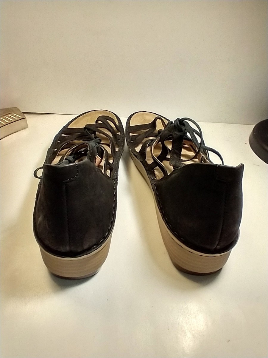 Naot Yarrow Black Leather Strappy Sandal Women's sz 11(42) | eBay