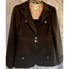 Nanette Lepore Military Style Jacket in Charcoal Military Utility USA Made!