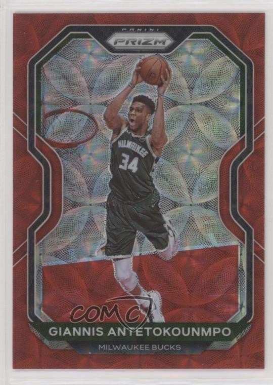 2020-21 Panini Prizm Choice Red Prizm 28/88 Giannis Antetokounmpo #111 0d0q