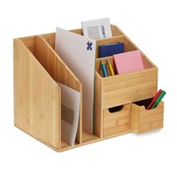 Schreibtisch Organizer BüRoablage 5 FäCher 2 Schubladen Dokumenten-Organizer