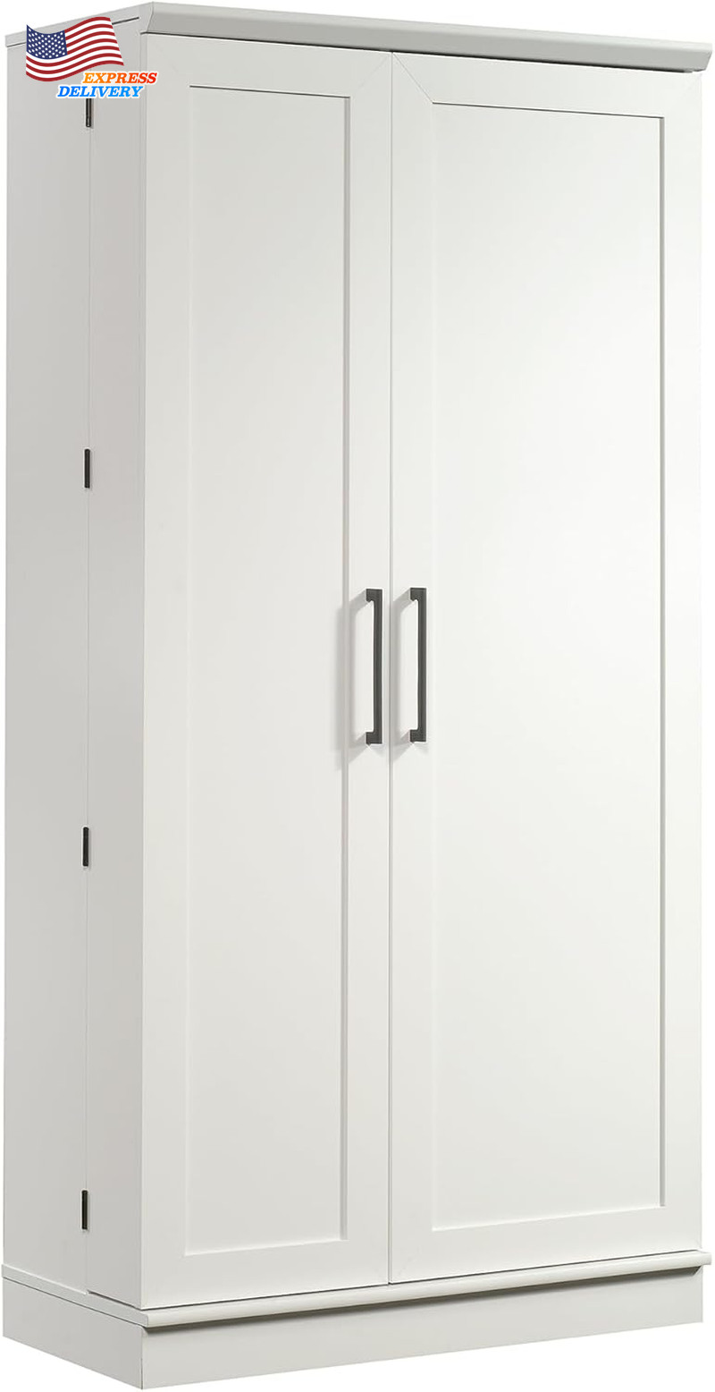 Kitchen Storage Pantry Cabinet with Swing Door Storage and Adjustable Shelves US