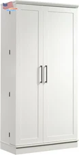 Kitchen Storage Pantry Cabinet with Swing Door Storage and Adjustable Shelves US