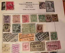 Belgium stamps page from album 1912-1955