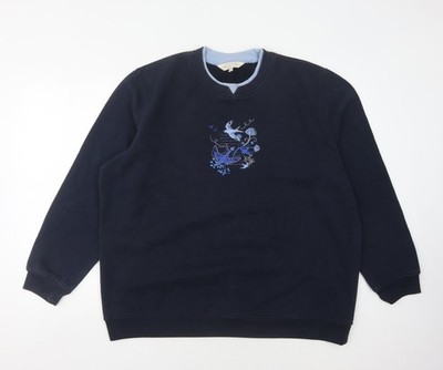 Northern Reflections Damen Sweatshirt blau bestickt XXL
