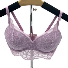 Victoria's Secret Pink Push Up Lace Bralette Size Small Style 11077003 Purple