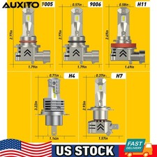 H11 H8 9006 9005 H4 LED Headlight Bulbs Conversion Kit High Low Beam 6500K H