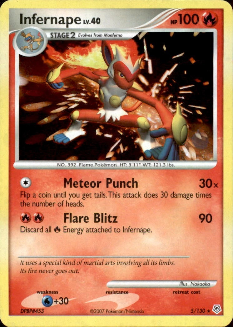 Infernape 5/130 Diamond & Pearl Rare MP Pokemon TCG